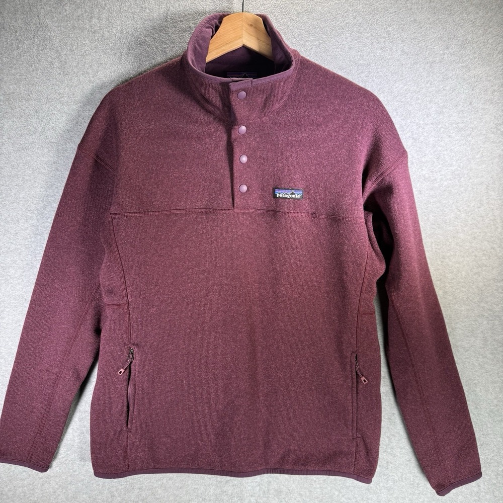 Patagonia Women's Lightweight Better Sweater Marsupial Fleece Sz Large Burgundy